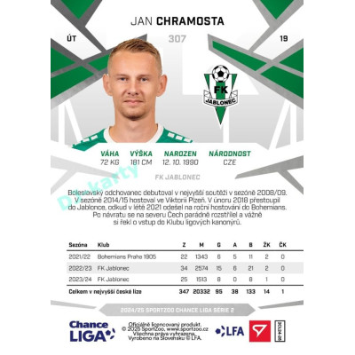 2024/25 Sportzoo Chance Liga 2. série #307 Jan Chramosta