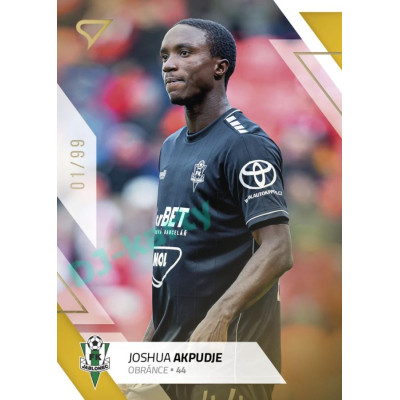 2022/23 Sportzoo Fortuna Liga 2. série #340 Joshua Akpudje Gold xx/99