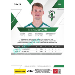 2022/23 Sportzoo Fortuna Liga 2. série #344 Michal Surzyn