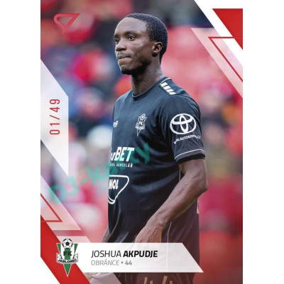 2022/23 Sportzoo Fortuna Liga 2. série #340 Joshua Akpudje Red xx/49