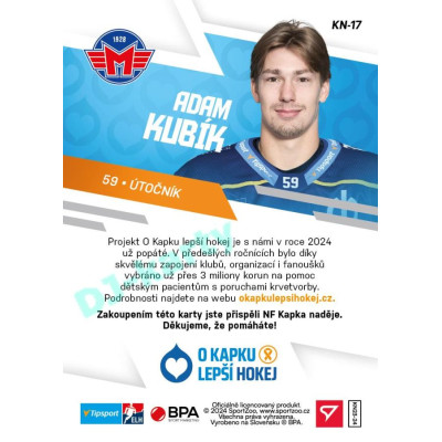 2023/24 Sportzoo O kapku lepší hokej #KN-17 Adam Kubík