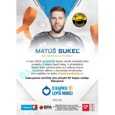 2024/25 Sportzoo O kapku lepší hokej #KN-06 Matúš Sukel