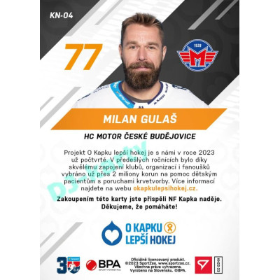 2022/23 Sportzoo O kapku lepší hokej #KN-04 Milan Gulaš
