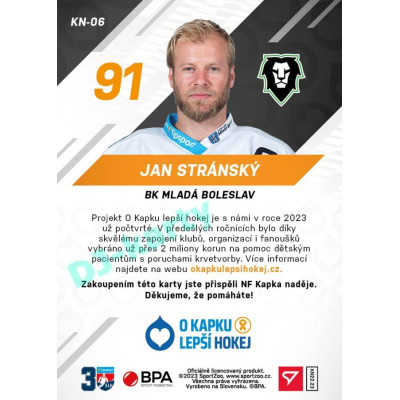 2022/23 Sportzoo O kapku lepší hokej #KN-06 Jan Stránský