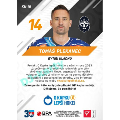 2022/23 Sportzoo O kapku lepší hokej #KN-18 Tomáš Plekanec
