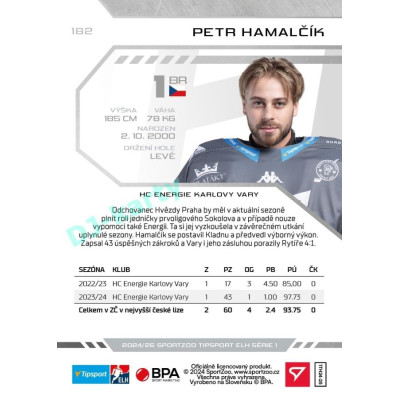 2024/25 Sportzoo ELH 1. serie #182 Petr Hamalčík