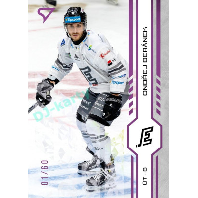2024/25 Sportzoo ELH 1. serie #190 Ondřej Beránek Purple Iceberg xx/60