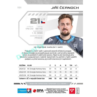 2024/25 Sportzoo ELH 1. serie #191 Jiří Černoch