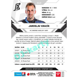 2021/22 Sportzoo TIPSPORT ELH 2. série #343 Jaroslav Kracík
