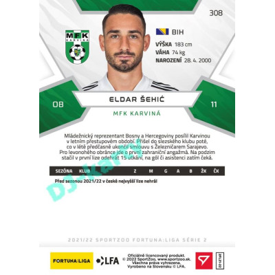 2021/22 Sportzoo Fortuna Liga 2. série #308 Eldar Šehić