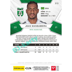 2021/22 Sportzoo Fortuna Liga 2. série #313 Jean Mangabeira