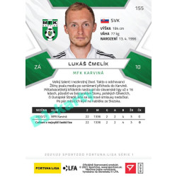 2021/22 Sportzoo Fortuna Liga Lukáš Čmelík #155