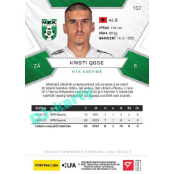 2021/22 Sportzoo Fortuna Liga Kristi Qose #157