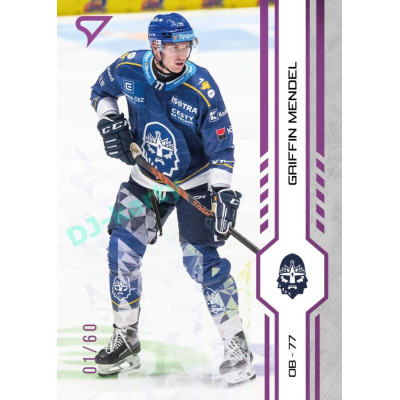 2024/25 Sportzoo ELH 1. serie #239 Griffin Mendel Purple Iceberg xx/60