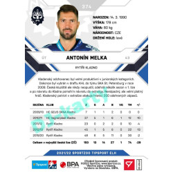 2021/22 Sportzoo TIPSPORT ELH 2. série #374 Antonín Melka