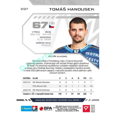 2024/25 Sportzoo ELH 1. serie #237 Tomáš Hanousek