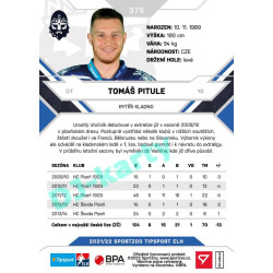 2021/22 Sportzoo TIPSPORT ELH 2. série #375 Tomáš Pitule