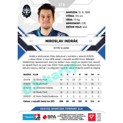 2021/22 Sportzoo TIPSPORT ELH 2. série #378 Miroslav Indrák