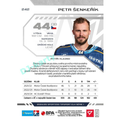 2024/25 Sportzoo ELH 1. serie #242 Petr Šenkeřík