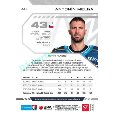 2024/25 Sportzoo ELH 1. serie #247 Antonín Melka