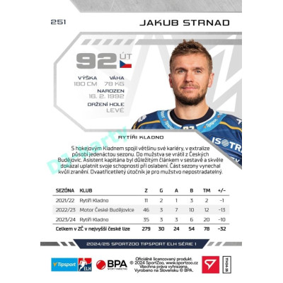 2024/25 Sportzoo ELH 1. serie #251 Jakub Strnad