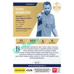 2021/22 Sportzoo Fortuna Liga David Hubáček #KL15 Klub Legend