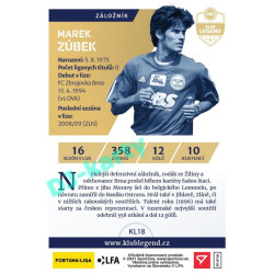 2021/22 Sportzoo Fortuna Liga Marek Zúbek #KL18 Klub Legend