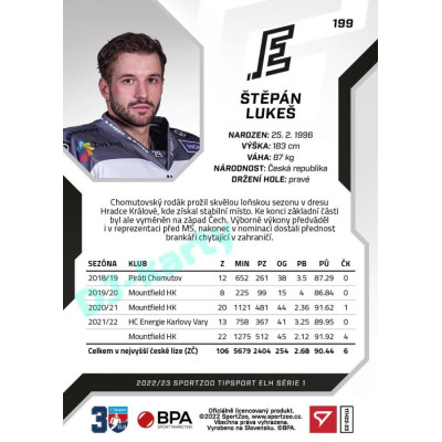 2022/23 Sportzoo ELH 1. série #199 Štěpán Lukeš