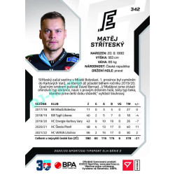 2022/23 Sportzoo ELH 2. série #342 Matěj Stříteský
