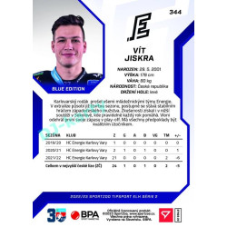 2022/23 Sportzoo ELH 2. série #344 Vít Jiskra Gold Blue xx/99