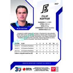2022/23 Sportzoo ELH 2. série #347 Filip Koffer Blue xx/99