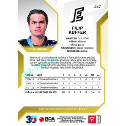 2022/23 Sportzoo ELH 2. série #347 Filip Koffer Gold xx/19
