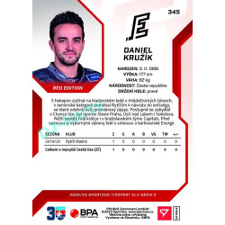 2022/23 Sportzoo ELH 2. série #345 Daniel Kružík Red xx/49