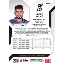 2022/23 Sportzoo ELH Extended #EX-63 Jozef Baláž