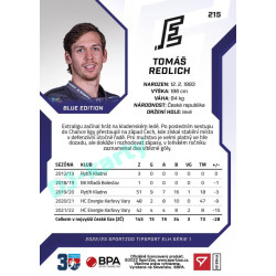 2022/23 Sportzoo ELH 1. série #215 Tomáš Redlich Blue xx/99