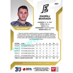 2022/23 Sportzoo ELH 1. série #207 Ondřej Beránek Gold xx/19