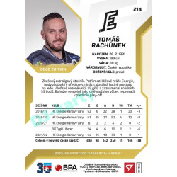 2022/23 Sportzoo ELH 1. série #214 Tomáš Rachůnek Gold xx/19