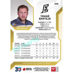 2022/23 Sportzoo ELH 1. série #200 Tomáš Bartejs Gold xx/19