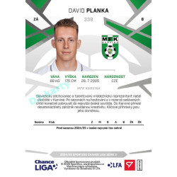 2024/25 Sportzoo Chance Liga 2. série #339 David Planka