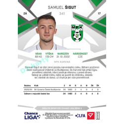 2024/25 Sportzoo Chance Liga 2. série #341 Samuel Šigut