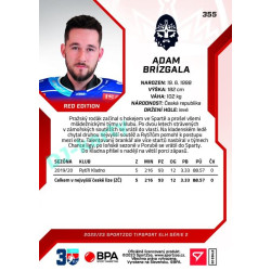 2022/23 Sportzoo ELH 2. série #355 Adam Brízgala Red xx/49