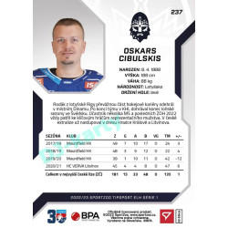 2022/23 Sportzoo ELH 1. série #237 Oskars Cibulskis