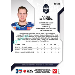 2022/23 Sportzoo ELH Extended #EX-68 Karel Klikorka