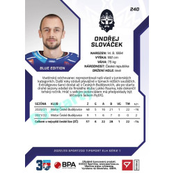 2022/23 Sportzoo ELH 1. série #240 Ondřej Slováček Blue xx/99