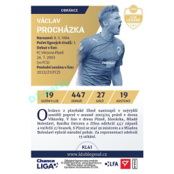 2024/25 Sportzoo Chance Liga 2. série #KL41 Václav Procházka Klub Legend