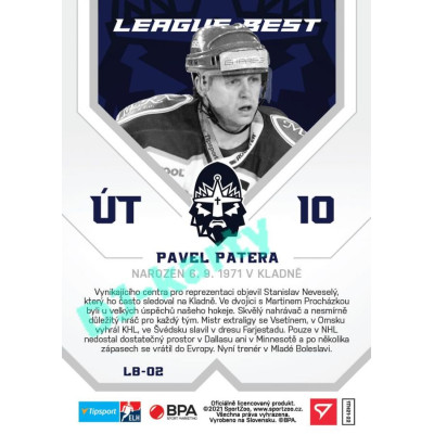2021/22 Sportzoo TIPSPORT ELH Pavel Patera #LB-02 League Best