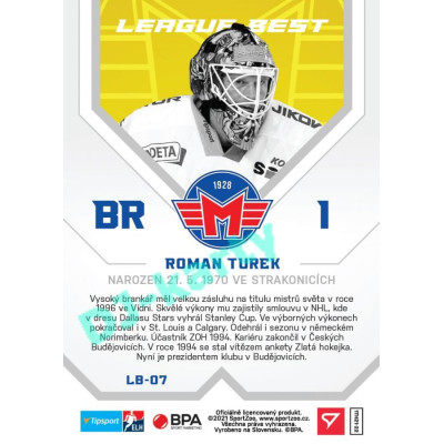 2021/22 Sportzoo TIPSPORT ELH Roman Turek #LB-07 League Best