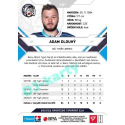 2021/22 Sportzoo TIPSPORT ELH 2. série #281 Adam Dlouhý