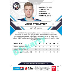 2021/22 Sportzoo TIPSPORT ELH 2. série #282 Jakub Rychlovský