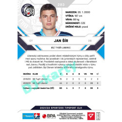 2021/22 Sportzoo TIPSPORT ELH 2. série #283 Jan Šír